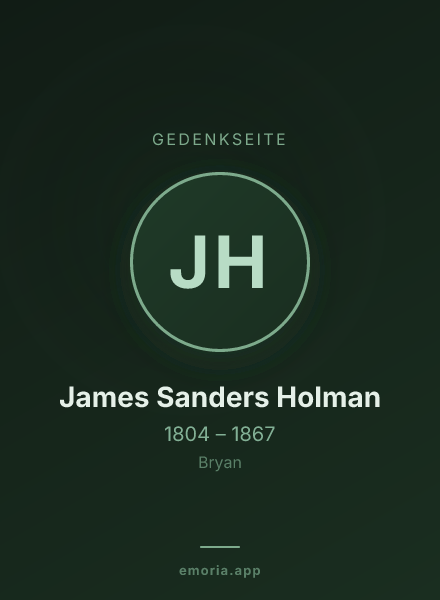Gedenkportrait von James Sanders Holman