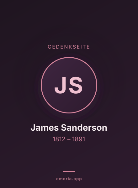 Gedenkportrait von James Sanderson