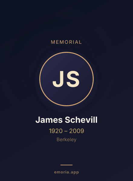 Memorial portrait of James Schevill