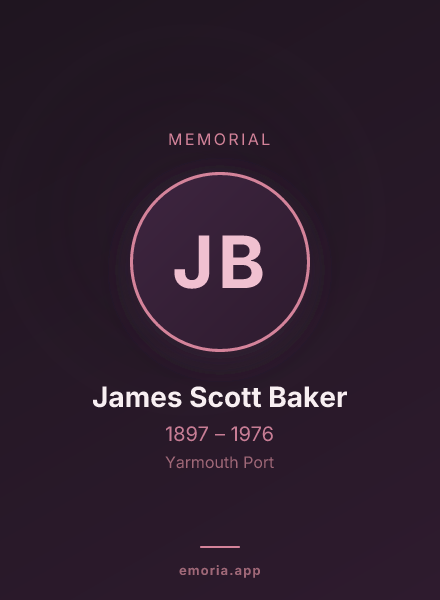 Memorial portrait of James Scott Baker
