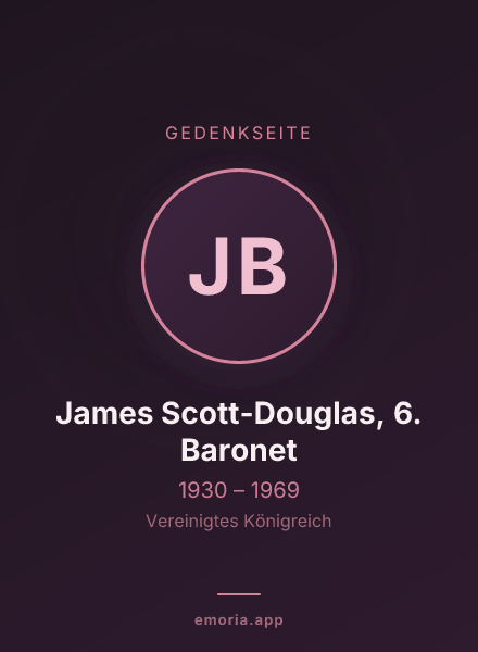 Gedenkportrait von James Scott-Douglas, 6. Baronet