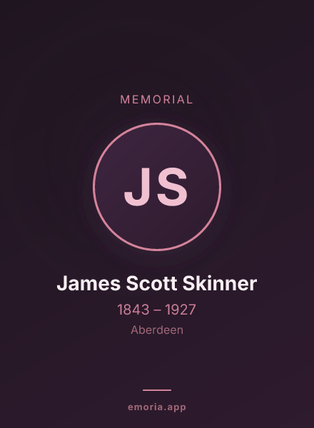 Memorial portrait of James Scott Skinner