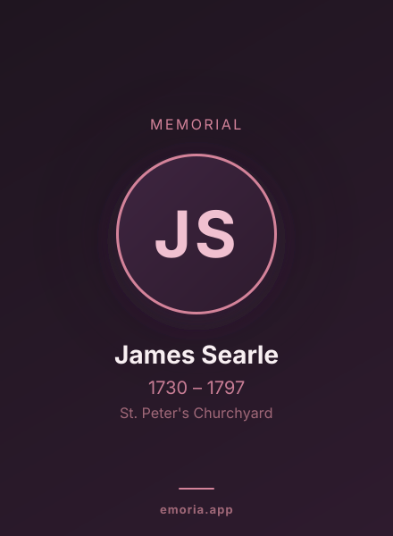 Memorial portrait of James Searle