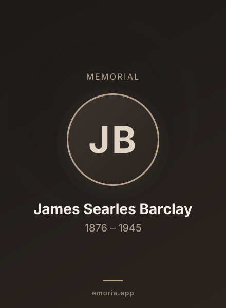Memorial portrait of James Searles Barclay