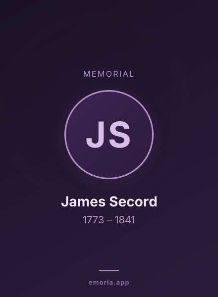 Memorial portrait of James Secord