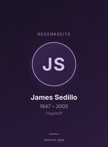 Gedenkportrait von James Sedillo