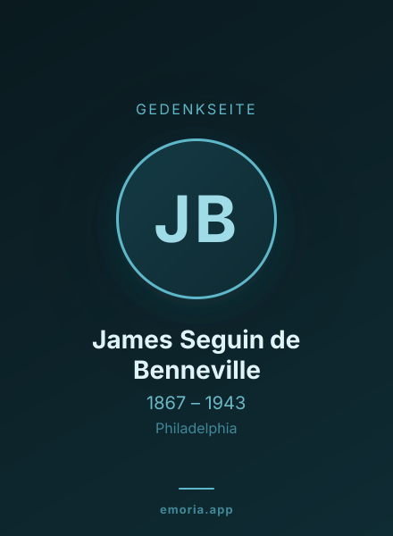 Gedenkportrait von James Seguin de Benneville