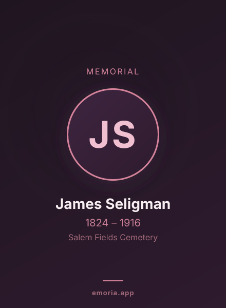 Memorial portrait of James Seligman