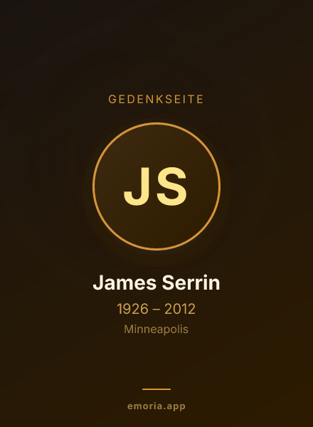 Gedenkportrait von James Serrin