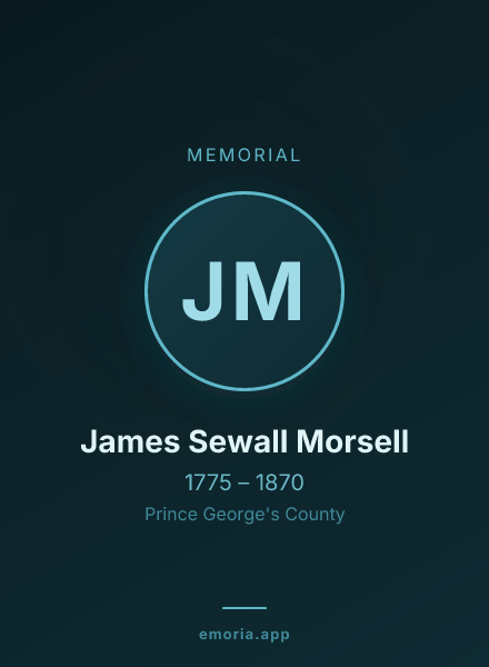 Memorial portrait of James Sewall Morsell