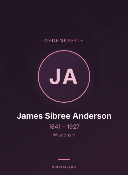 Gedenkportrait von James Sibree Anderson