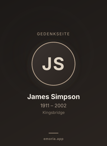 Gedenkportrait von James Simpson