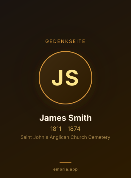 Gedenkportrait von James Smith