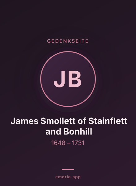 Gedenkportrait von James Smollett of Stainflett and Bonhill