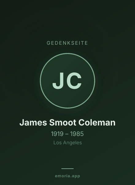 Gedenkportrait von James Smoot Coleman