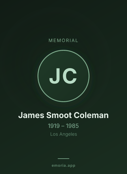 Memorial portrait of James Smoot Coleman