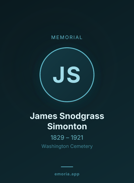 Memorial portrait of James Snodgrass Simonton