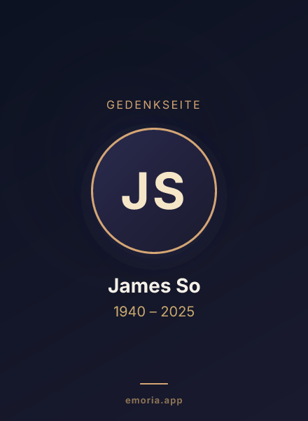 Gedenkportrait von James So