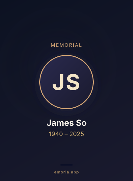 Memorial portrait of James So