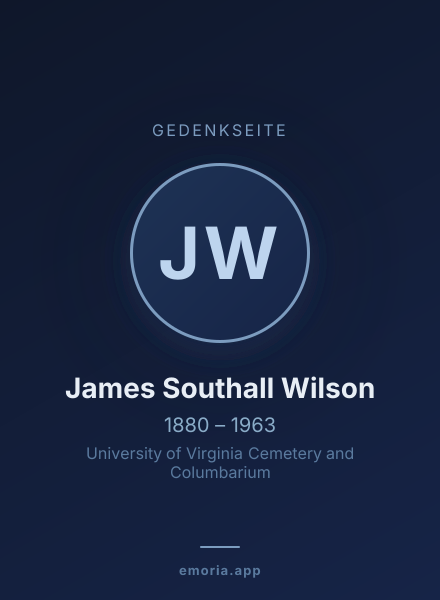 Gedenkportrait von James Southall Wilson
