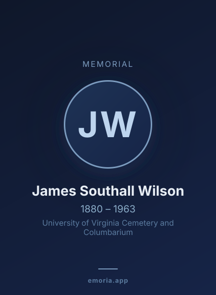 Memorial portrait of James Southall Wilson