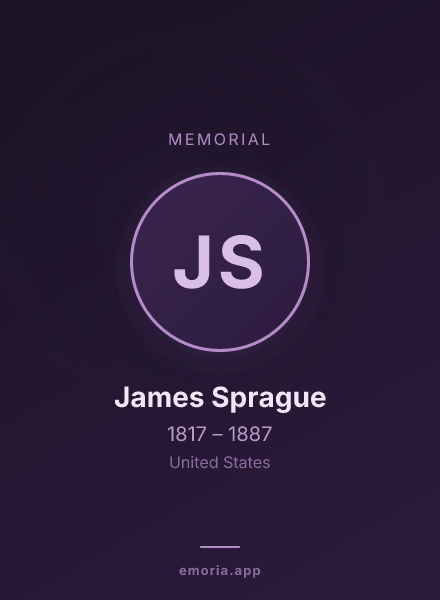 Memorial portrait of James Sprague
