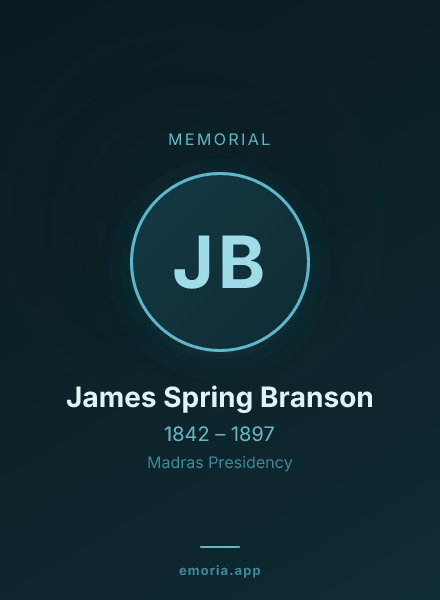 Memorial portrait of James Spring Branson