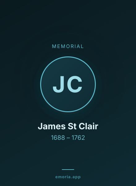 Memorial portrait of James St Clair