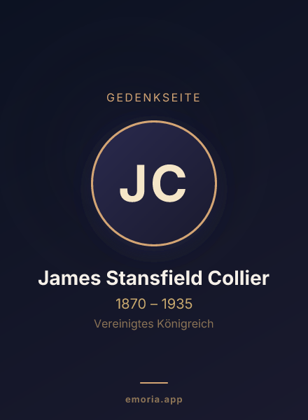 Gedenkportrait von James Stansfield Collier