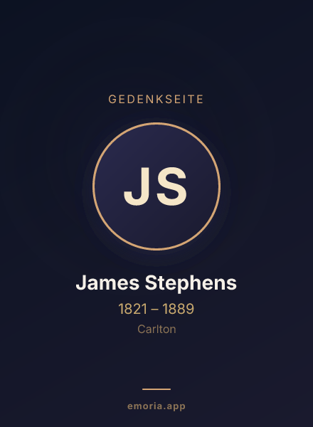 Gedenkportrait von James Stephens