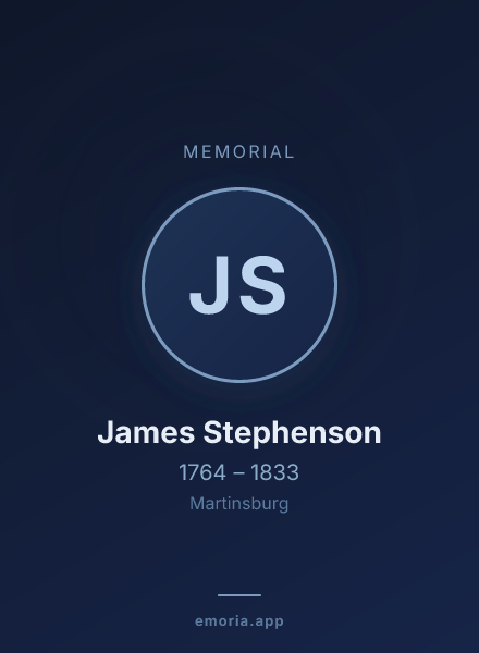 Memorial portrait of James Stephenson