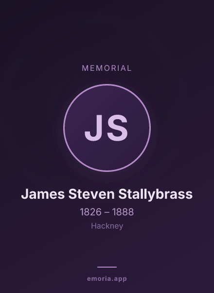 Memorial portrait of James Steven Stallybrass