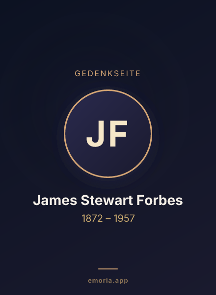 Gedenkportrait von James Stewart Forbes