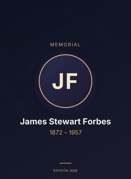 Memorial portrait of James Stewart Forbes