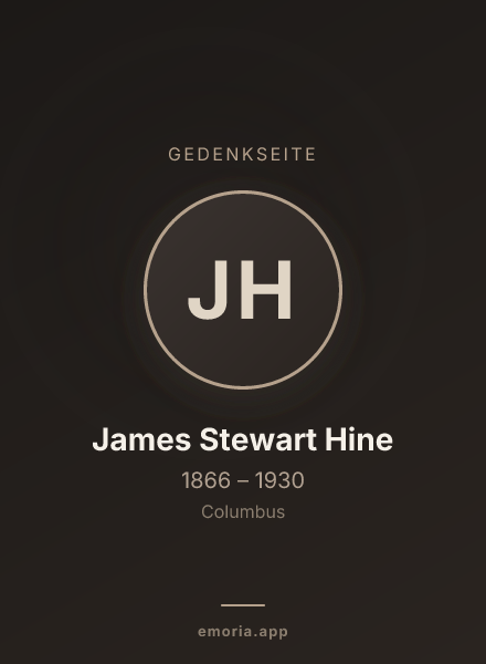 Gedenkportrait von James Stewart Hine