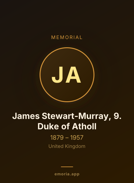 Memorial portrait of James Stewart-Murray, 9. Duke of Atholl