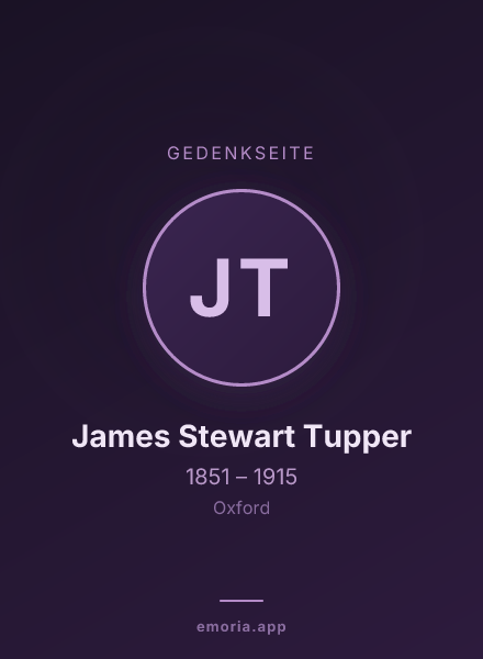 Gedenkportrait von James Stewart Tupper