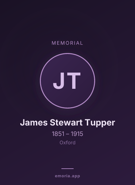 Memorial portrait of James Stewart Tupper