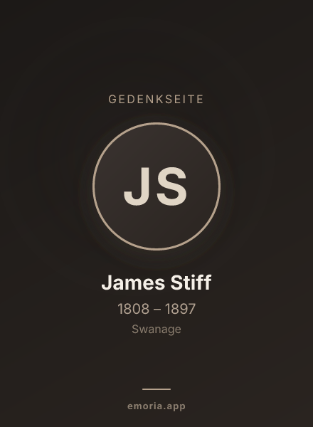 Gedenkportrait von James Stiff