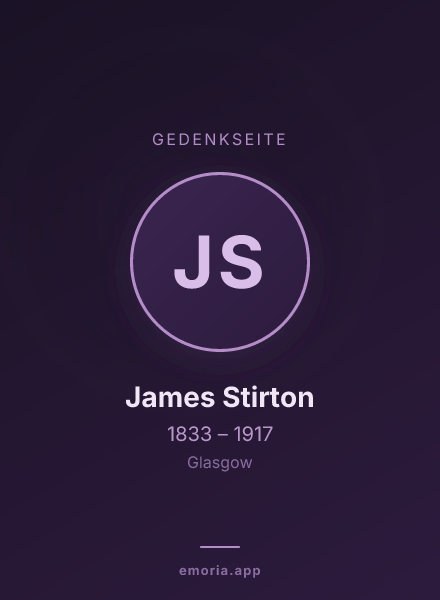 Gedenkportrait von James Stirton