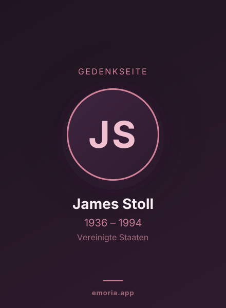Gedenkportrait von James Stoll