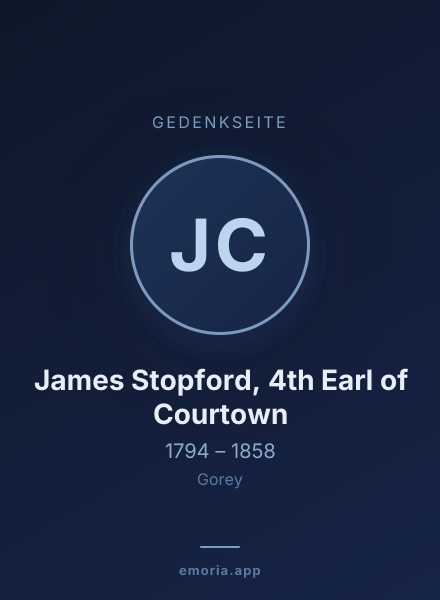 Gedenkportrait von James Stopford, 4th Earl of Courtown