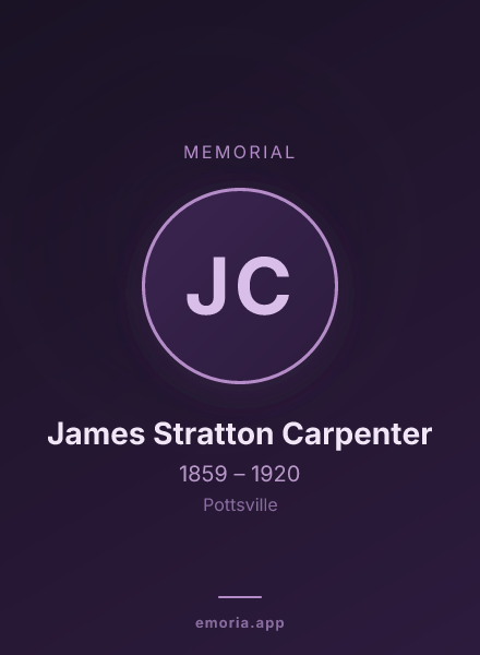 Memorial portrait of James Stratton Carpenter