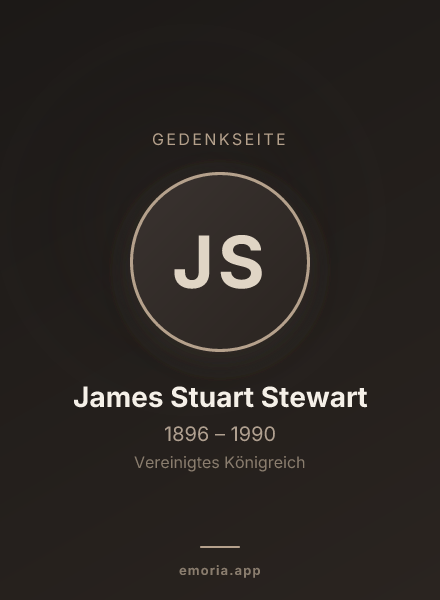 Gedenkportrait von James Stuart Stewart