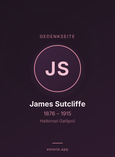Gedenkportrait von James Sutcliffe