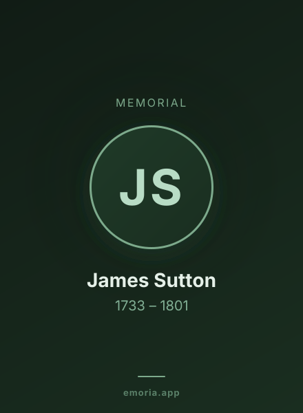 Memorial portrait of James Sutton