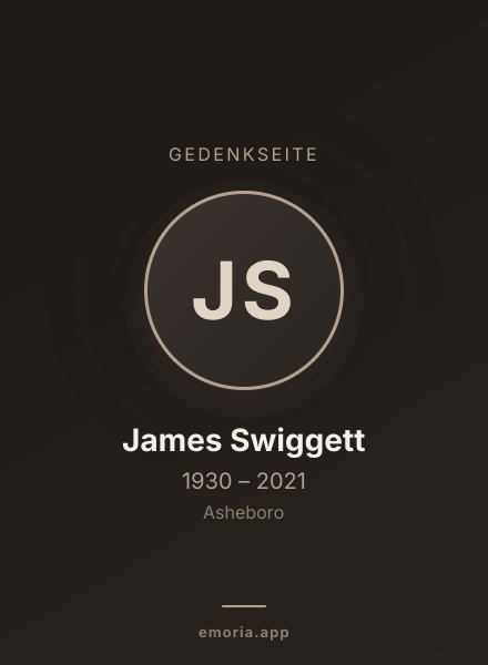 Gedenkportrait von James Swiggett