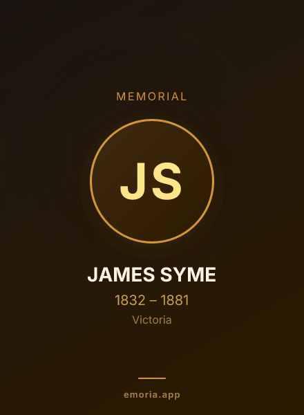 Memorial portrait of JAMES SYME