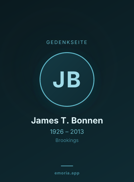 Gedenkportrait von James T. Bonnen