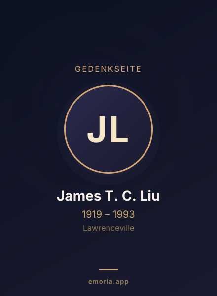 Gedenkportrait von James T. C. Liu